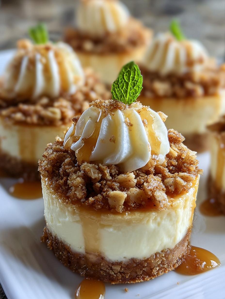 Apple Crisp Mini Cheesecakes: 10 Amazing Bites 5 Apple Crisp Mini Cheesecakes: 10 Amazing Bites - Apple Crisp Mini Cheesecakes - main visual representation