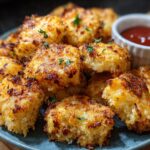 Baked Chicken Nuggets Cheesy