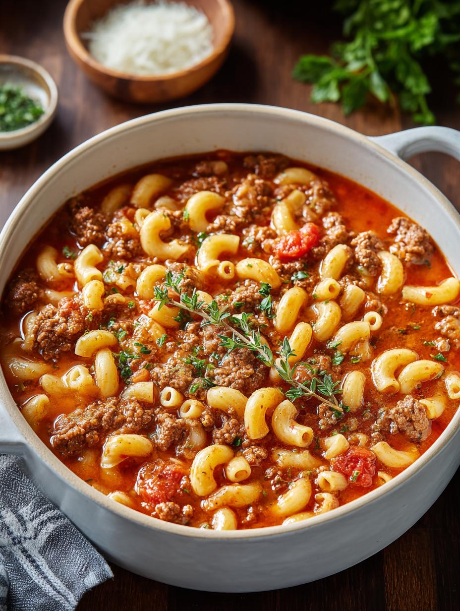 Beef Tomato Macaroni Soup: Your 1-Pot Comfort - Beef Tomato Macaroni Soup - additional detail