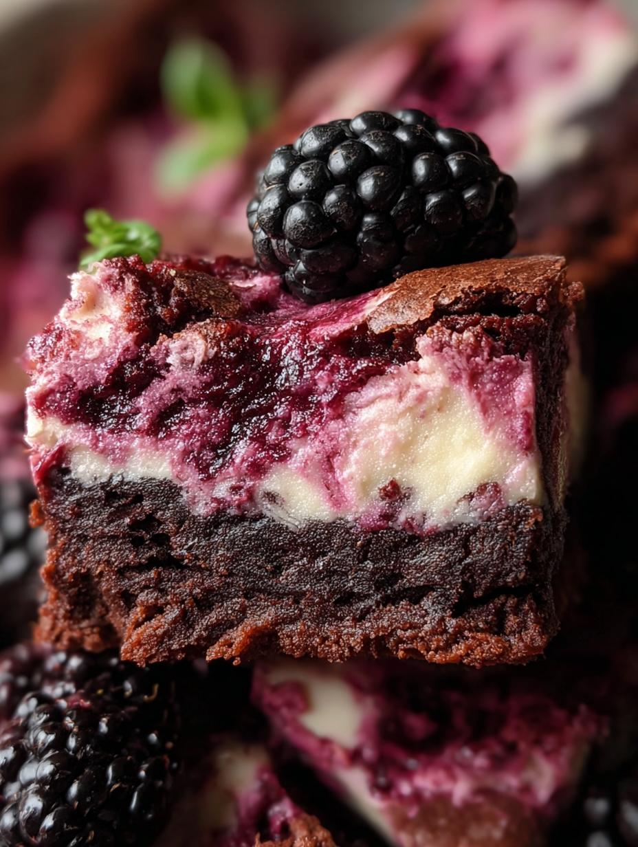 Blackberry Cream Cheese Brownies