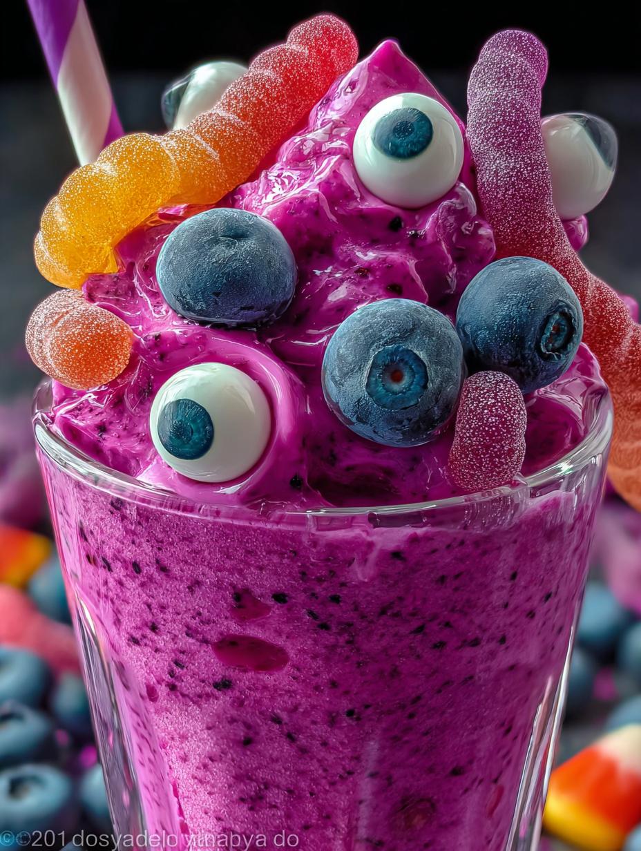 Boo Berry Scream Slushie: Eerie Blue Favorite - Boo Berry Scream Slushie - additional detail