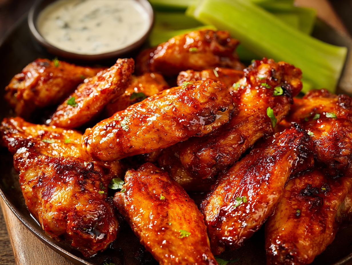 Buffalo Chicken Wings: Amazing Flavor in 1 Easy Recipe 5 Buffalo Chicken Wings: Amazing Flavor in 1 Easy Recipe - Buffalo Chicken Wings - main visual representation