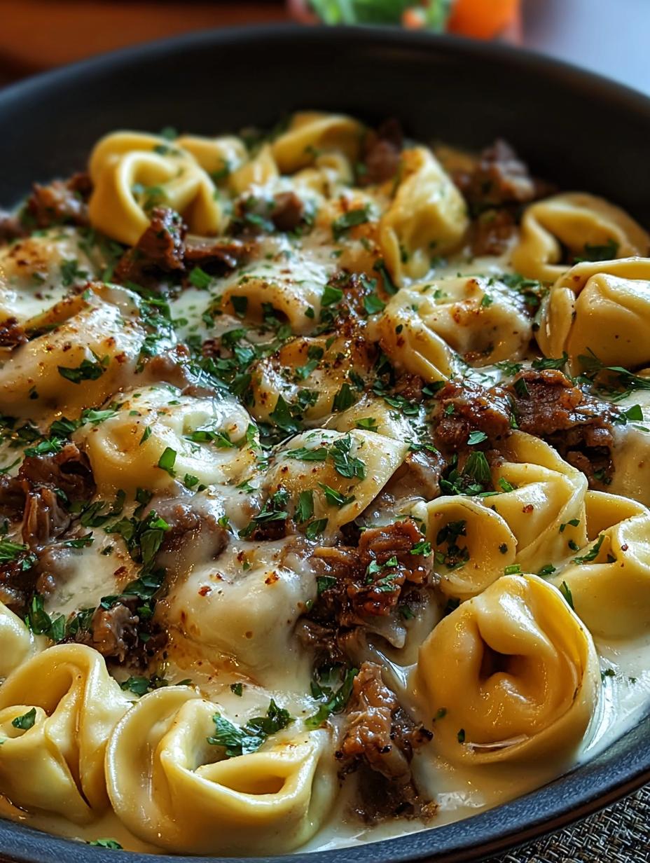 Amazing Cheesesteak Tortellini Creamy Provolone Now - Cheesesteak Tortellini Creamy Provolone - main visual representation