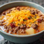 Cheesy Hamburger Potato Soup