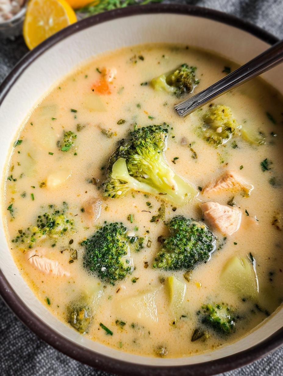 Chicken Broccoli Soup: 1 Amazing Comfort Dish - Chicken Broccoli Soup - additional detail
