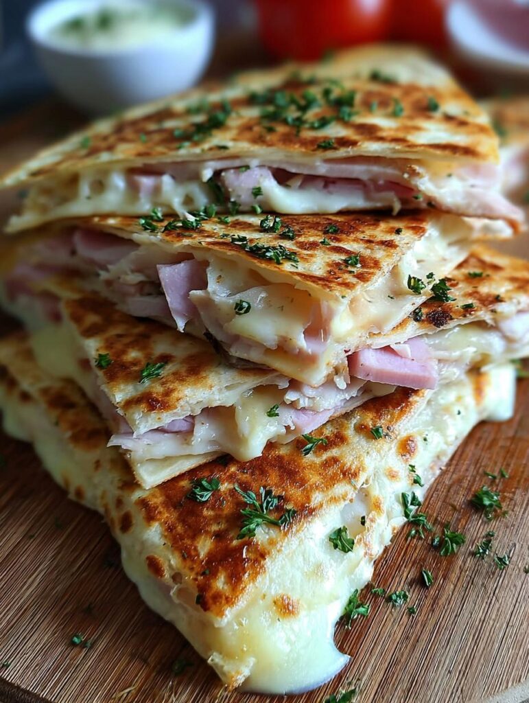 Chicken Cordon Bleu Quesadillas