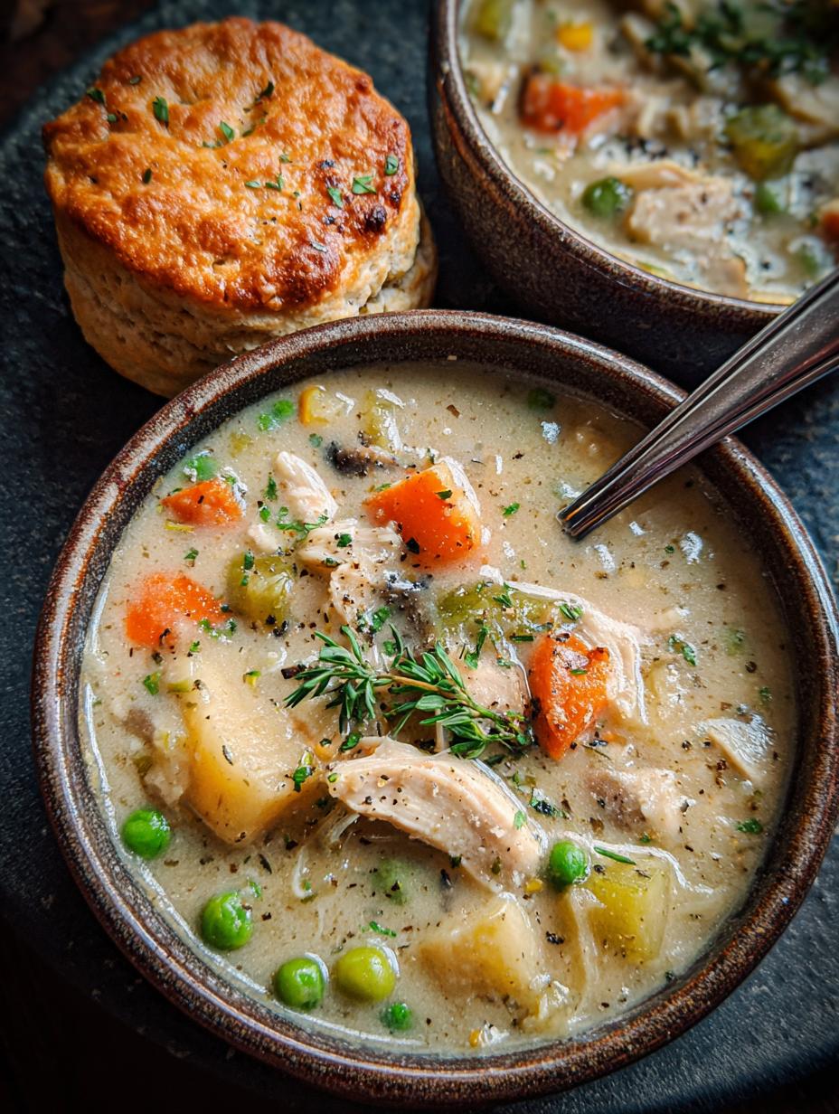 Delicious Chicken Pot Pie Soup in 1 Easy Pot - Chicken Pot Pie Soup - main visual representation