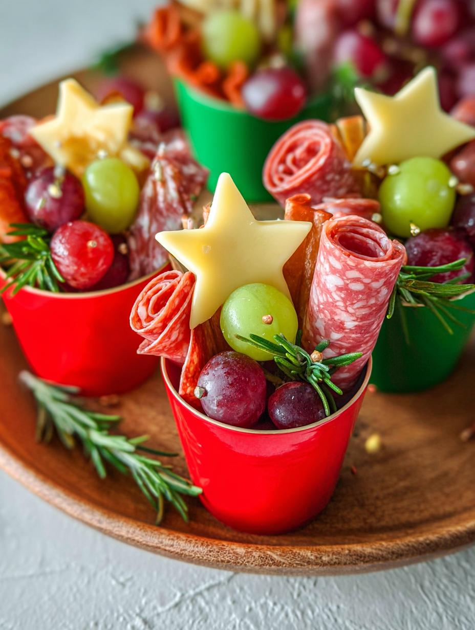 Christmas Charcuterie Cups