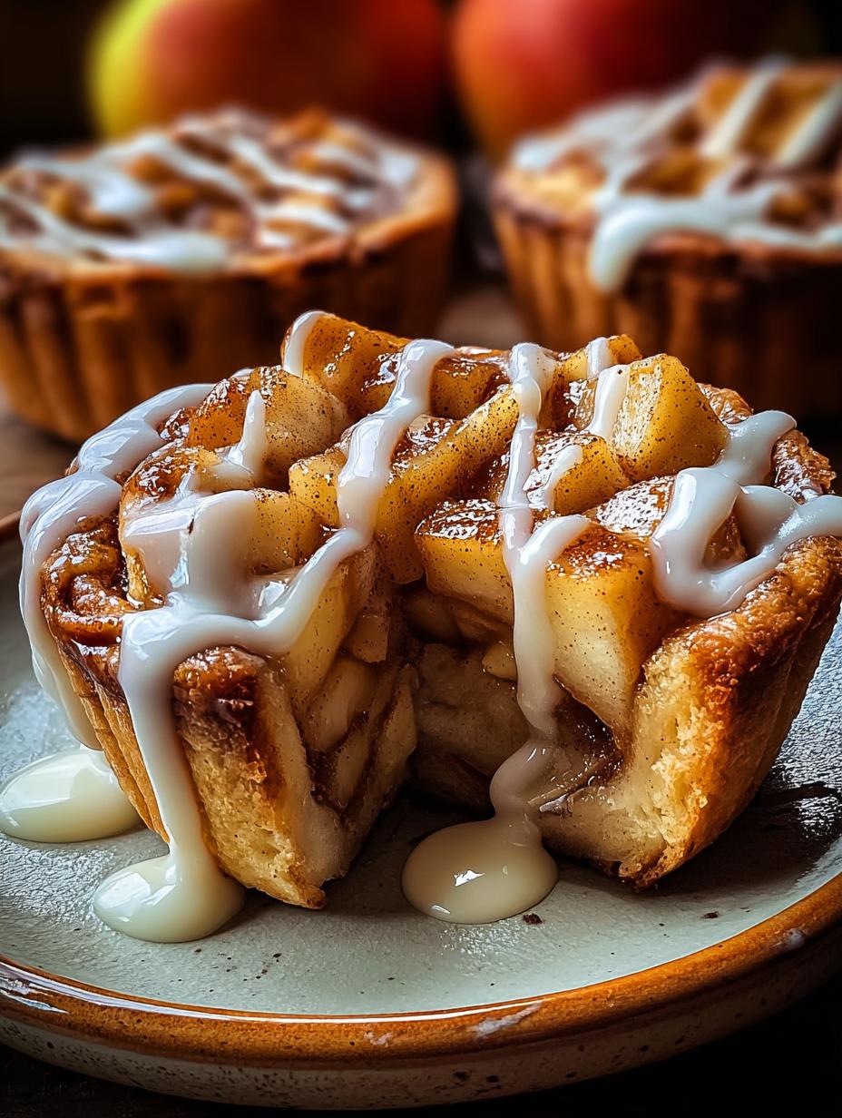 Cinnamon Roll Apple Pie