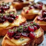 Cranberry Apple Brie Crostini