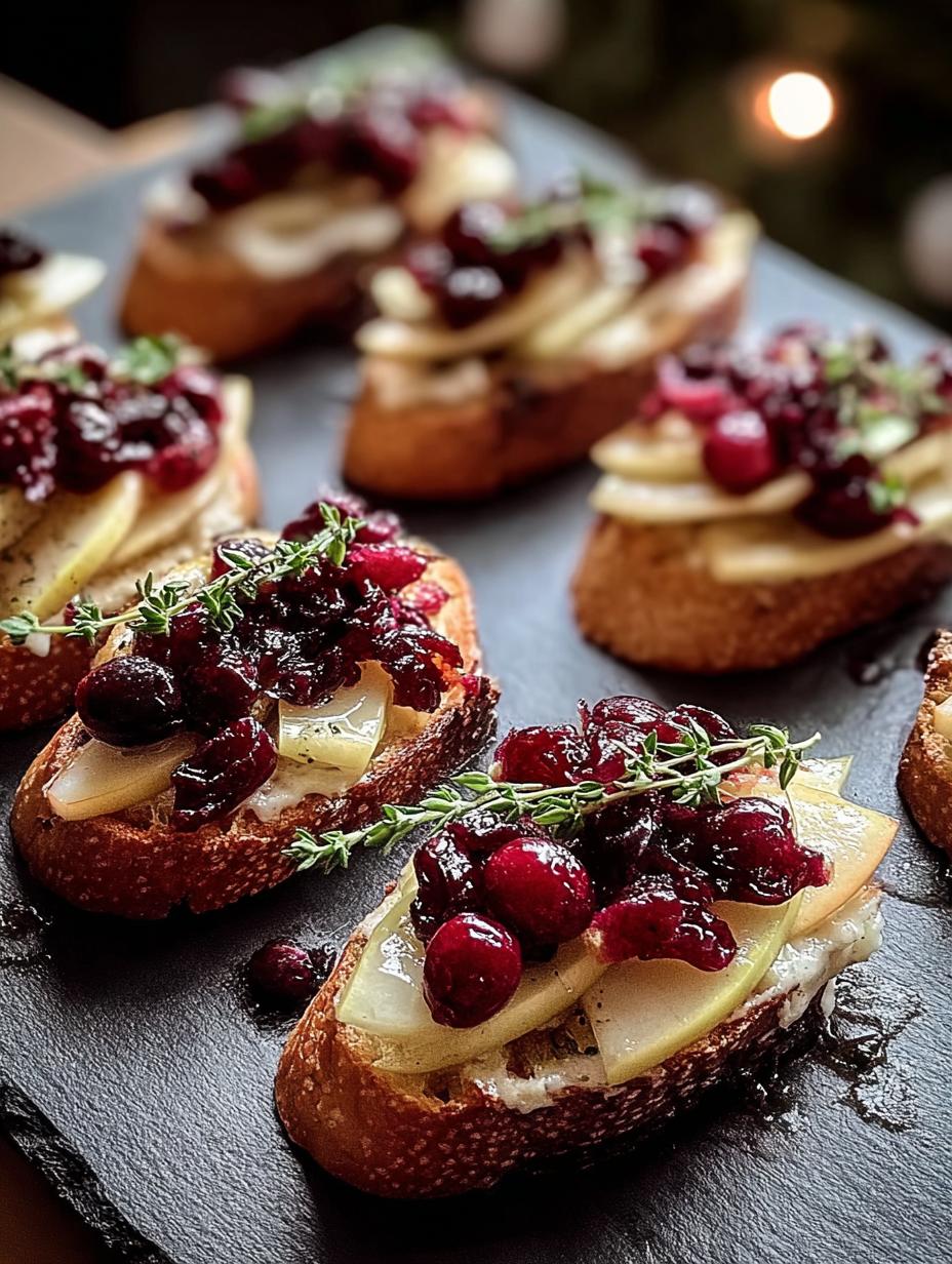 Cranberry Apple Brie Crostini: 10 Magical Bites - Cranberry Apple Brie Crostini - additional detail