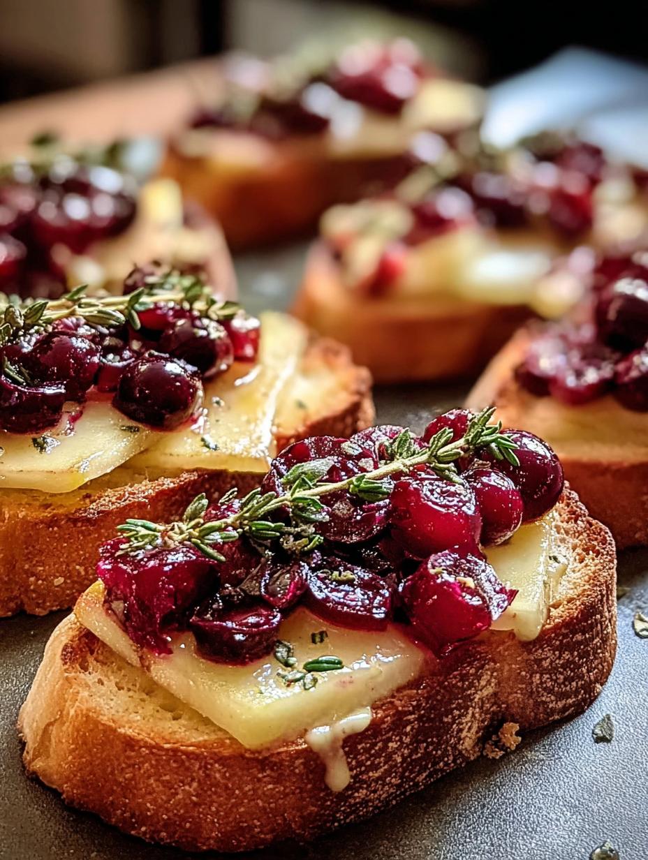 Cranberry Apple Brie Crostini