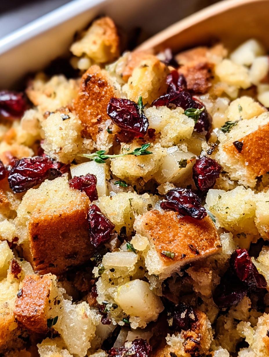 Cranberry Apple Stuffing: 1 Amazing Fall Flavor - Cranberry Apple Stuffing - additional detail