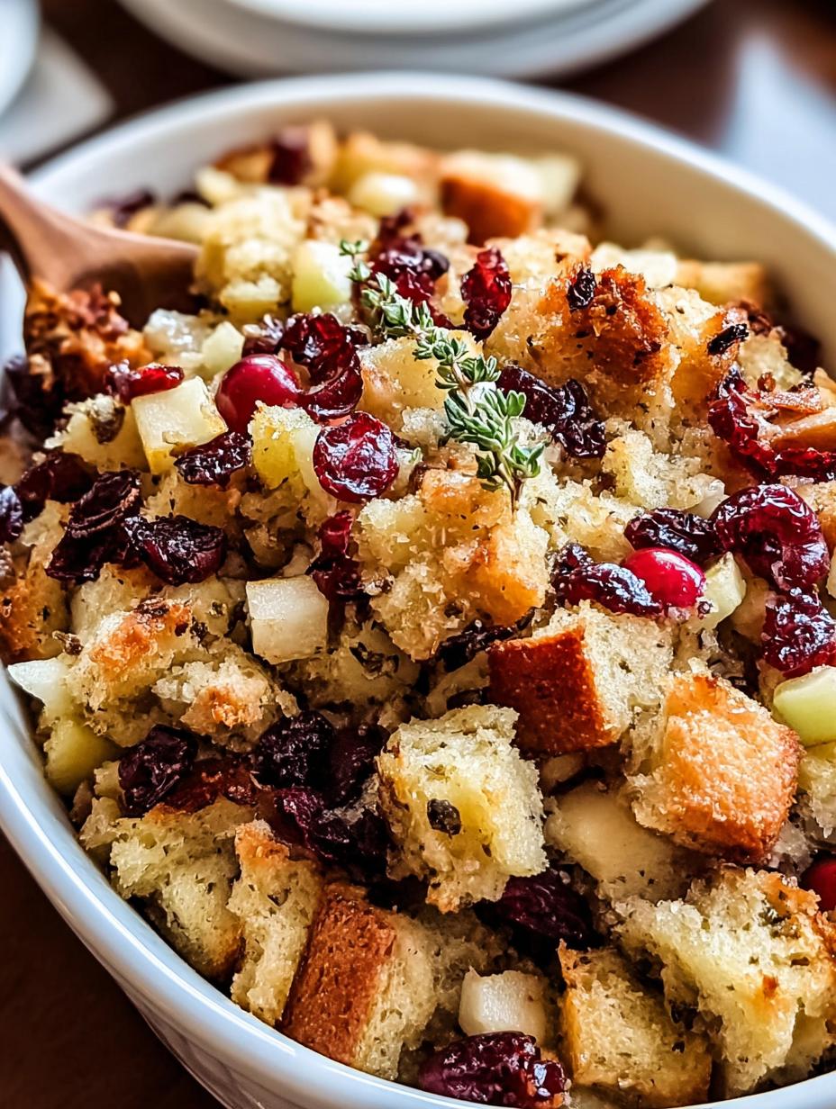 Cranberry Apple Stuffing: 1 Amazing Fall Flavor - Cranberry Apple Stuffing - additional detail