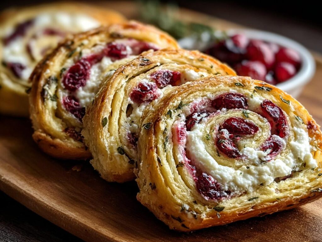Cranberry Cream Cheese Pinwheels