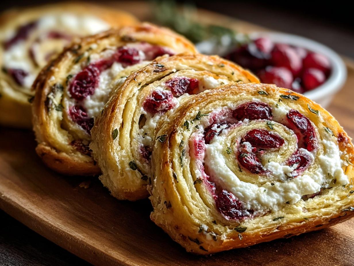 Cranberry Cream Cheese Pinwheels
