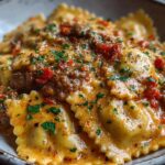 Creamy Cajun Sausage Ravioli