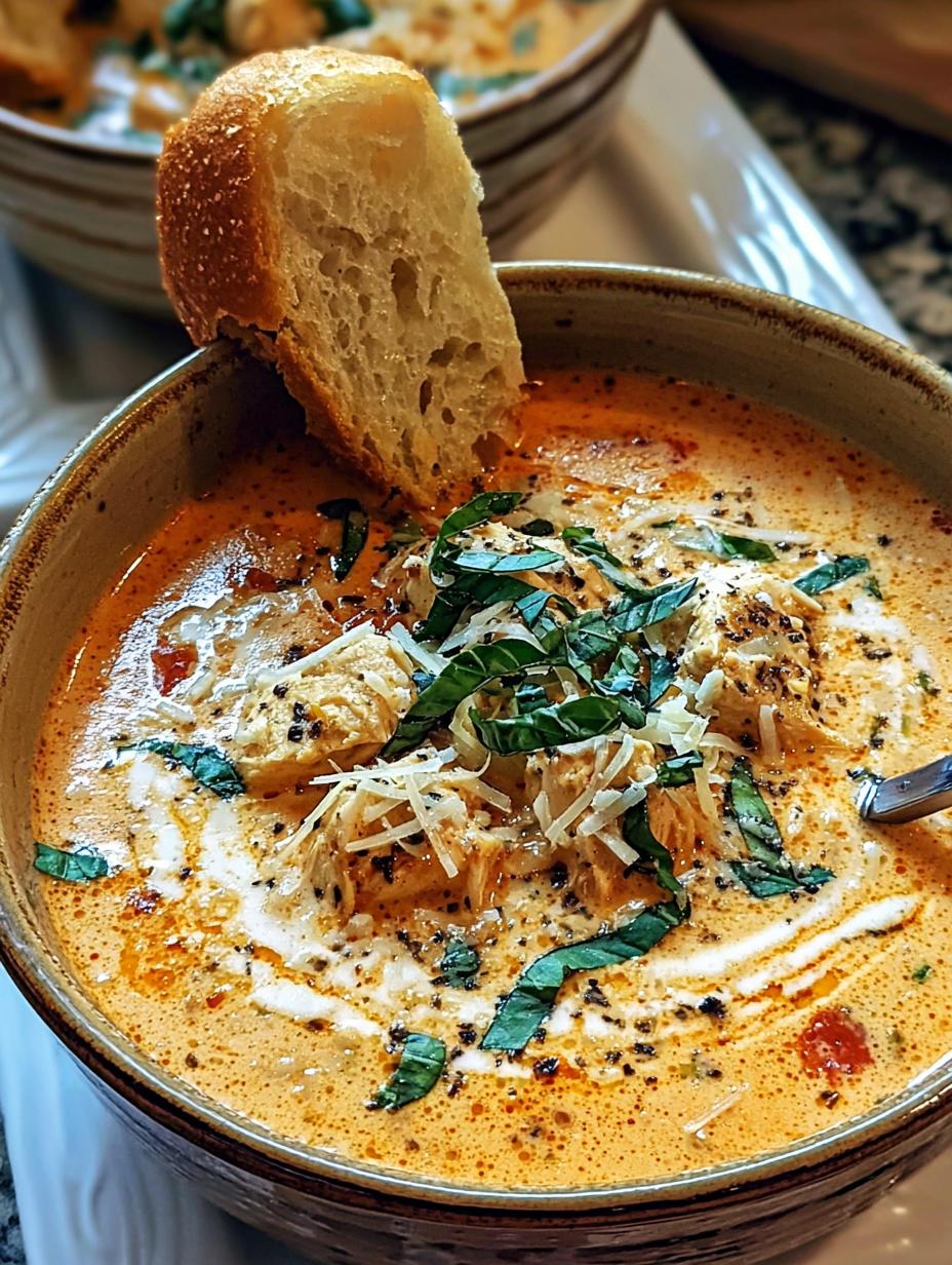 Creamy Chicken Parmesan Soup