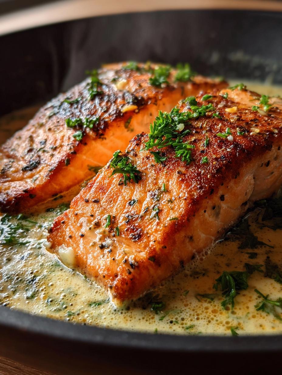 Creamy Garlic Salmon: 30-Min Restaurant-Worthy Dinner - Creamy Garlic Salmon - additional detail