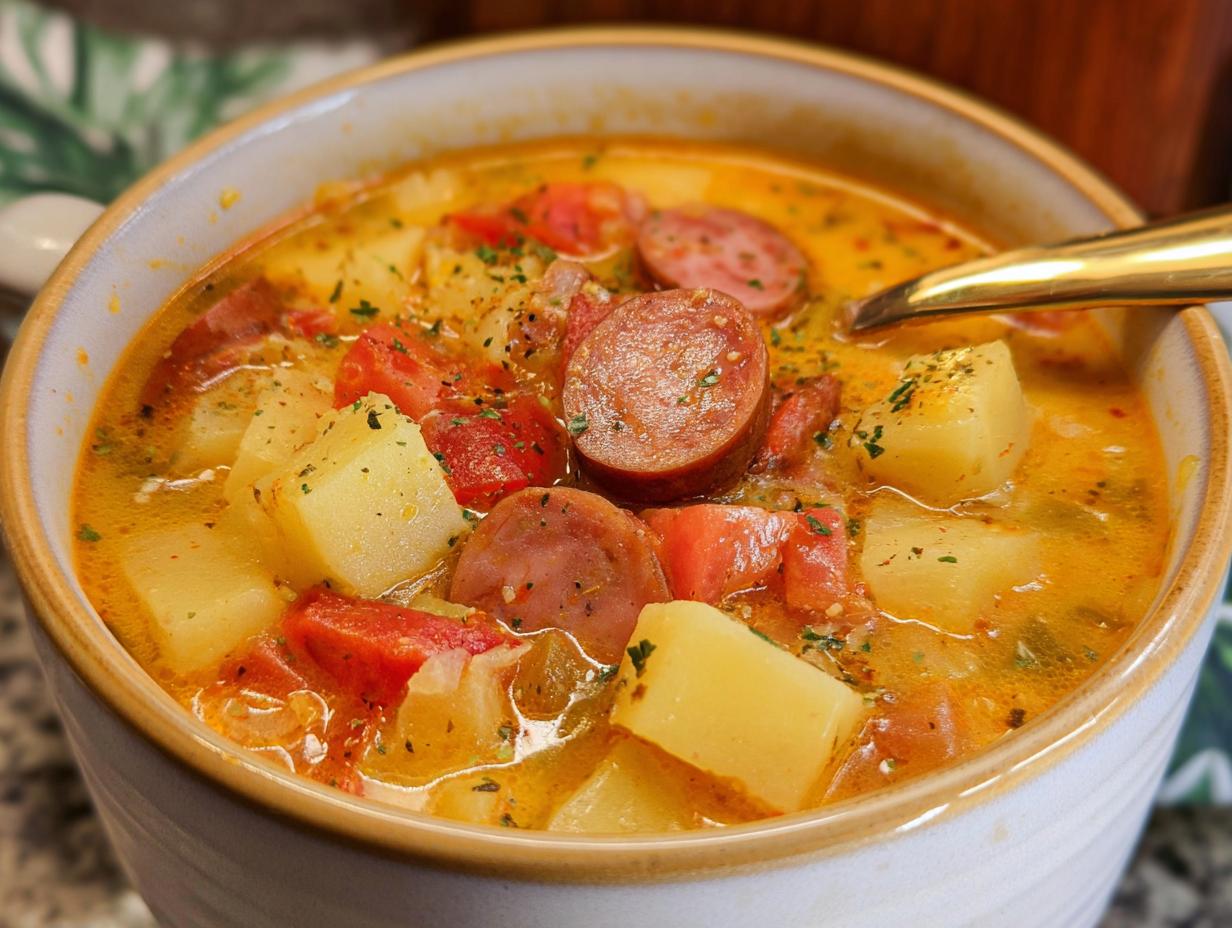 Amazing 1-Pot Crockpot Cajun Sausage Potato 5 Amazing 1-Pot Crockpot Cajun Sausage Potato - Crockpot Cajun Sausage Potato - additional detail