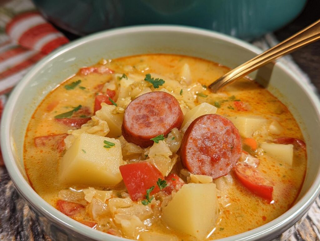 Crockpot Cajun Sausage Potato