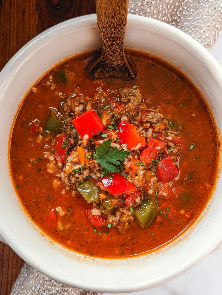 Crockpot Stuffed Pepper Soup