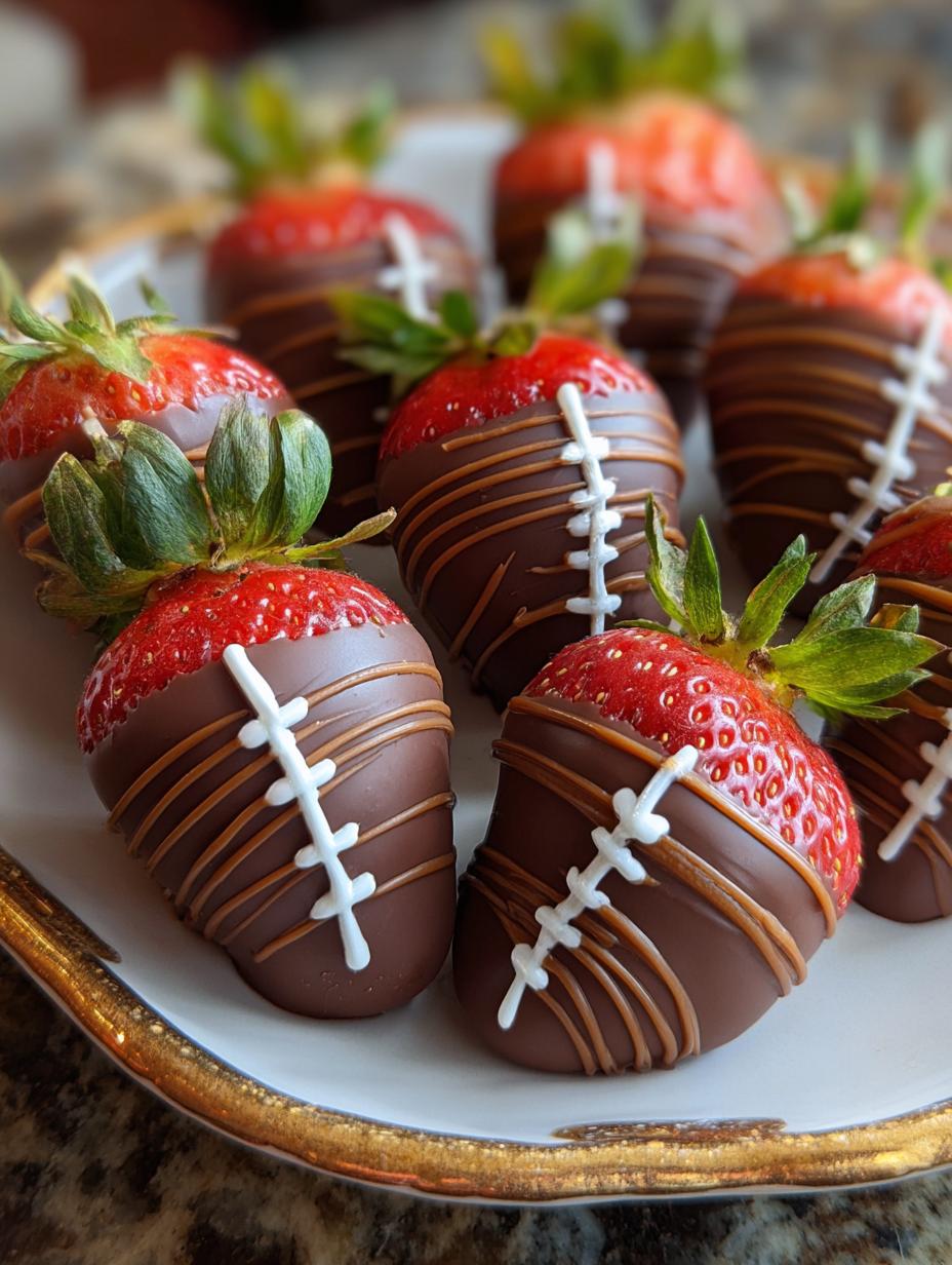 Game Day Chocolate Covered Strawberry Footballs: 24 Easy Treats - Game Day Chocolate Covered - main visual representation