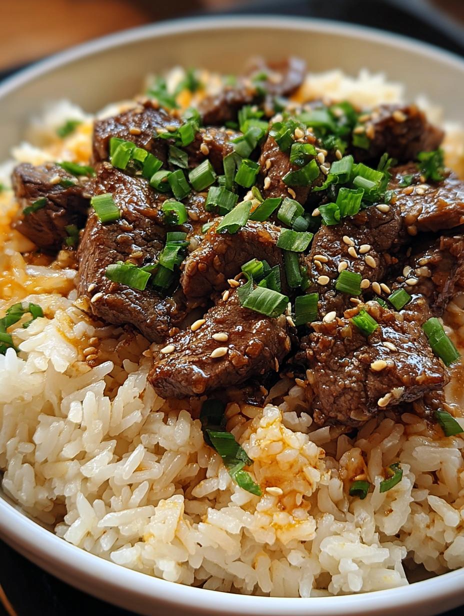 Amazing Garlic Butter Beef Rice: 1 Pan Wonder - Garlic Butter Beef Rice - main visual representation