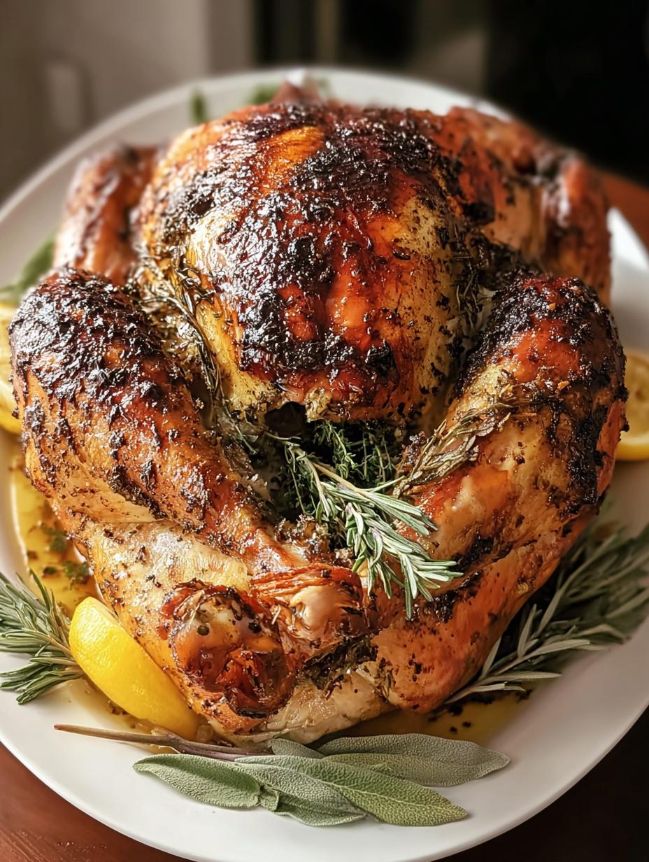 Amazing Garlic Thanksgiving Turkey: 1 Juicy Bird - Garlic Thanksgiving Turkey - additional detail