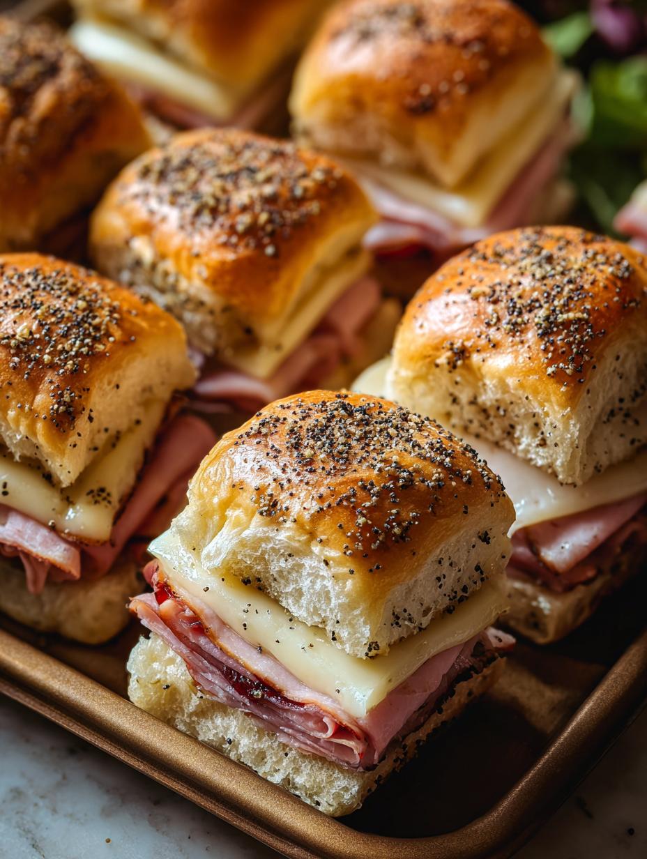 Must-Try Ham Swiss Poppyseed Sliders Recipe - Ham Swiss Poppyseed Sliders - main visual representation