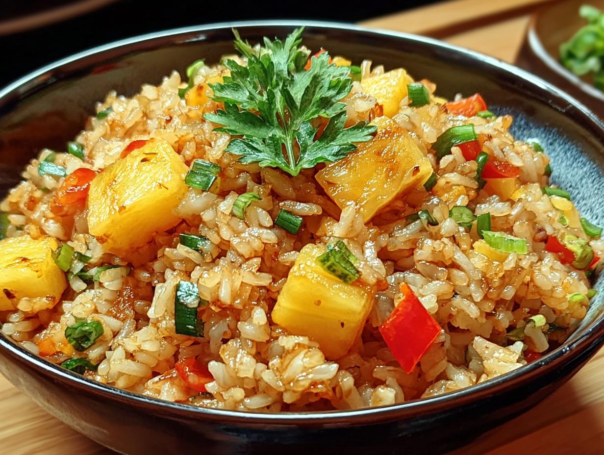 Perfect Hawaiian Pineapple Fried Rice: Taste Paradise - Hawaiian Pineapple Fried Rice - serving suggestion
