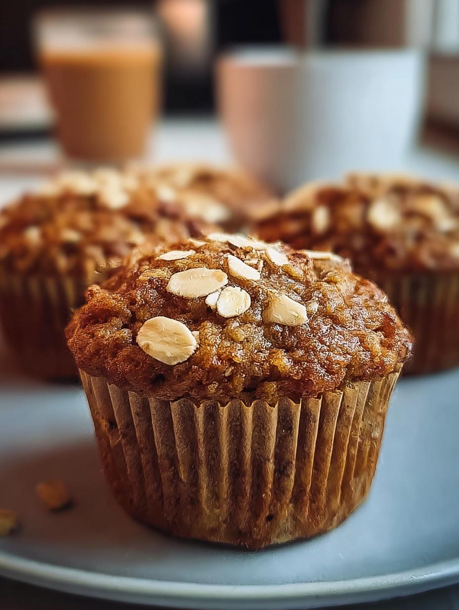 Healthy Banana Oatmeal Muffins - close-up of ingredients