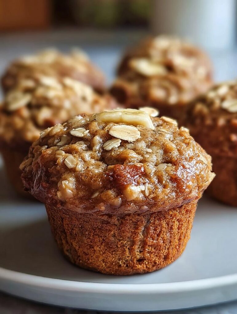Healthy Banana Oatmeal Muffins