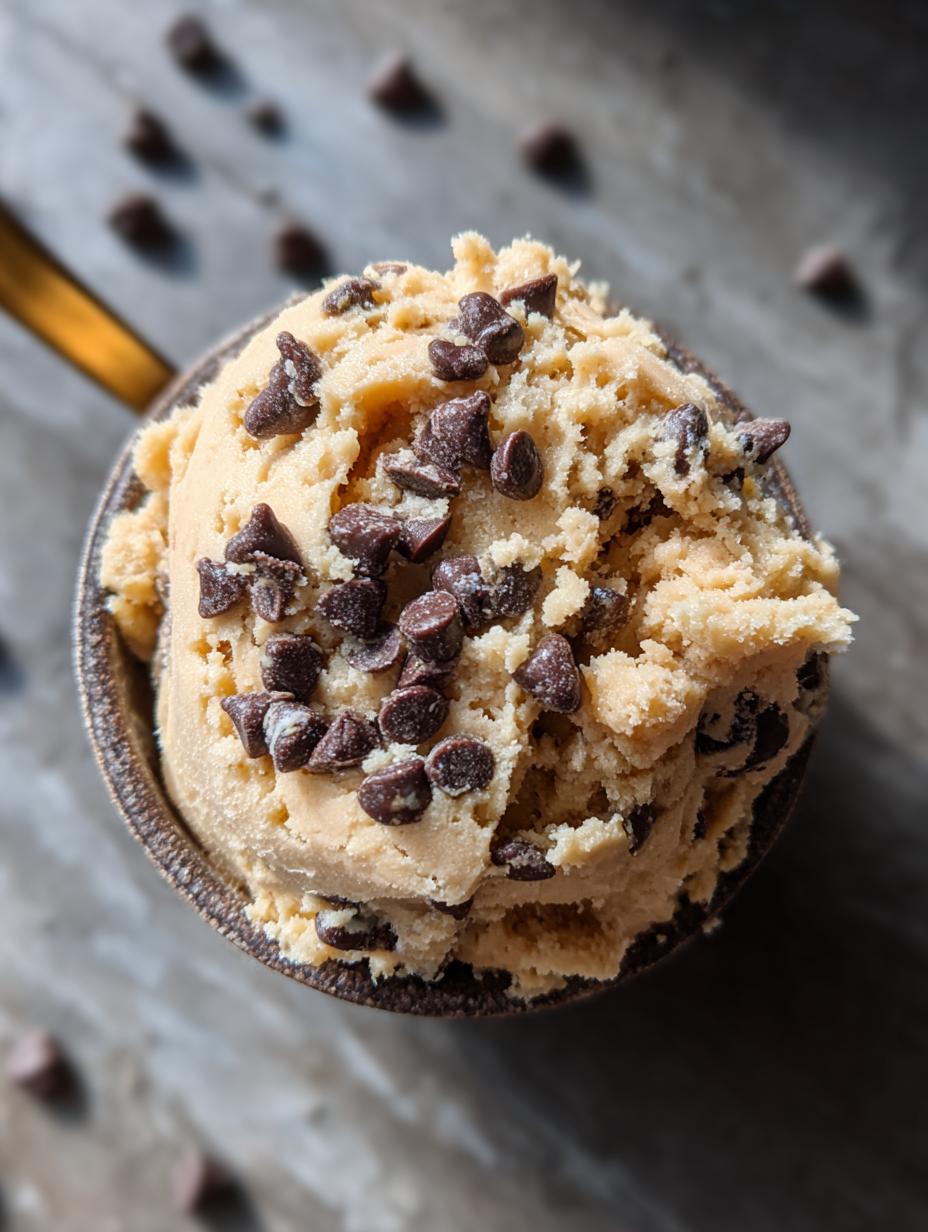 Amazing Healthy Edible Cookie Dough in 5 Minutes 5 Healthy Edible Cookie Dough - close-up of ingredients being mixed