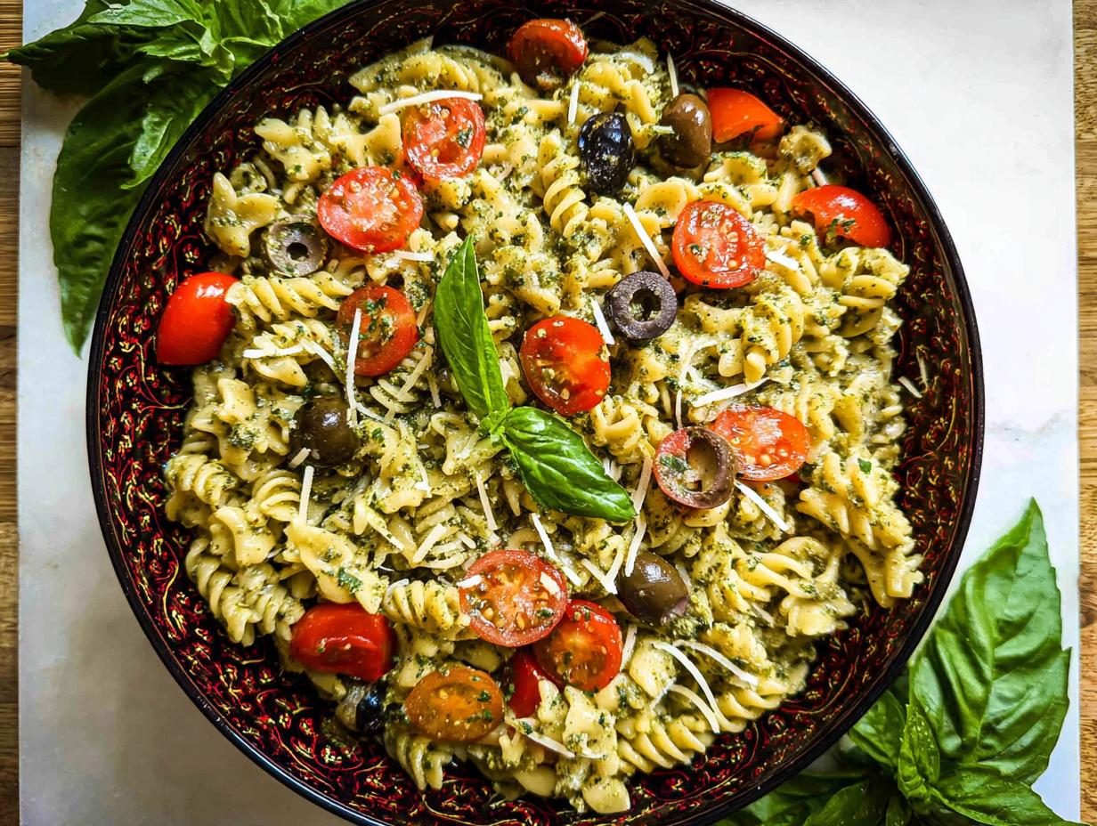 Incredibly Pesto Pasta Salad: 5 Steps to Delicious 5 Incredibly Pesto Pasta Salad: 5 Steps to Delicious - Incredibly Pesto Pasta Salad - main visual representation