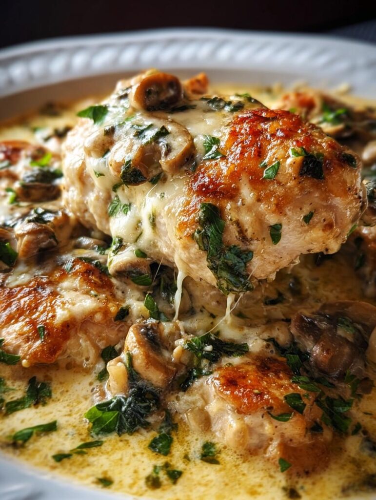 Keto Garlic Mushroom Chicken