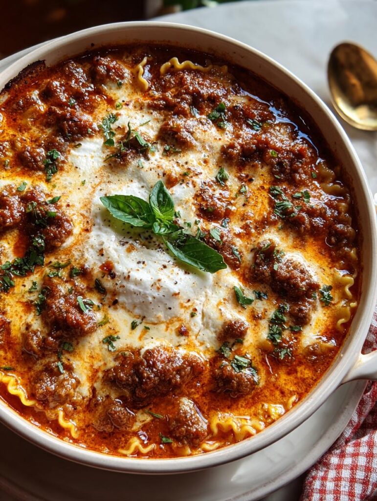 Lasagna Soup Ricotta Mozzarella