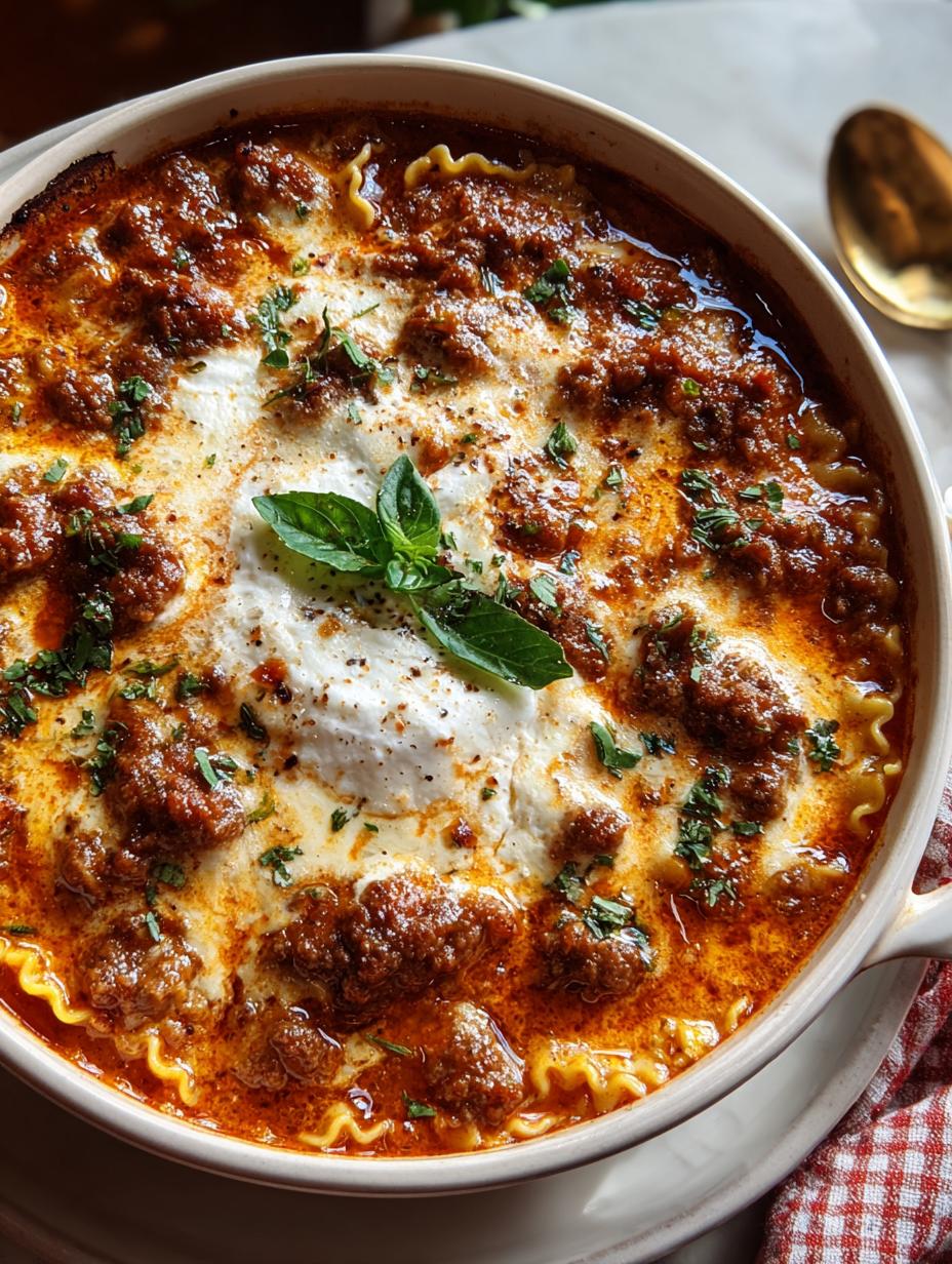 Lasagna Soup Ricotta Mozzarella