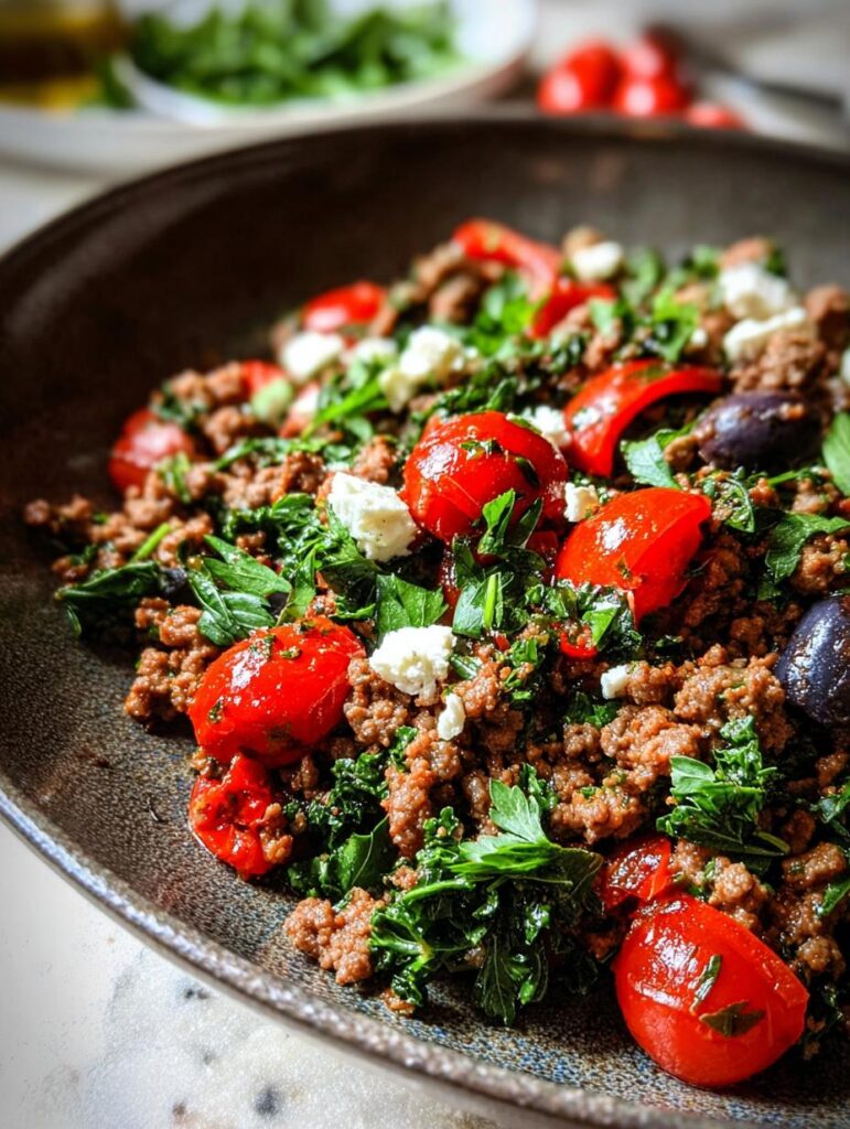 Mediterranean Ground Beef Stir