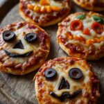 Mini Halloween Pizzas Spooky