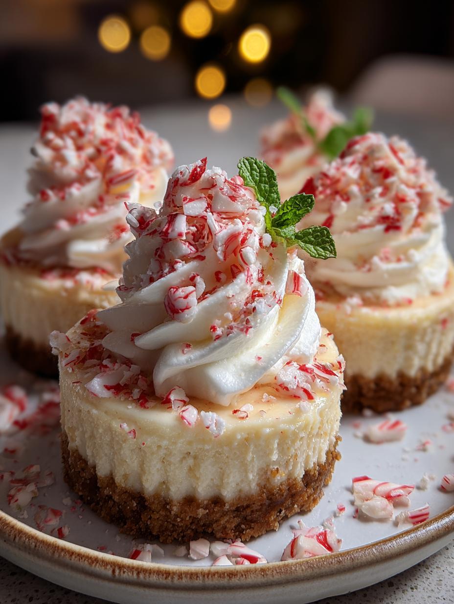 Mini Peppermint Cheesecakes Creamy