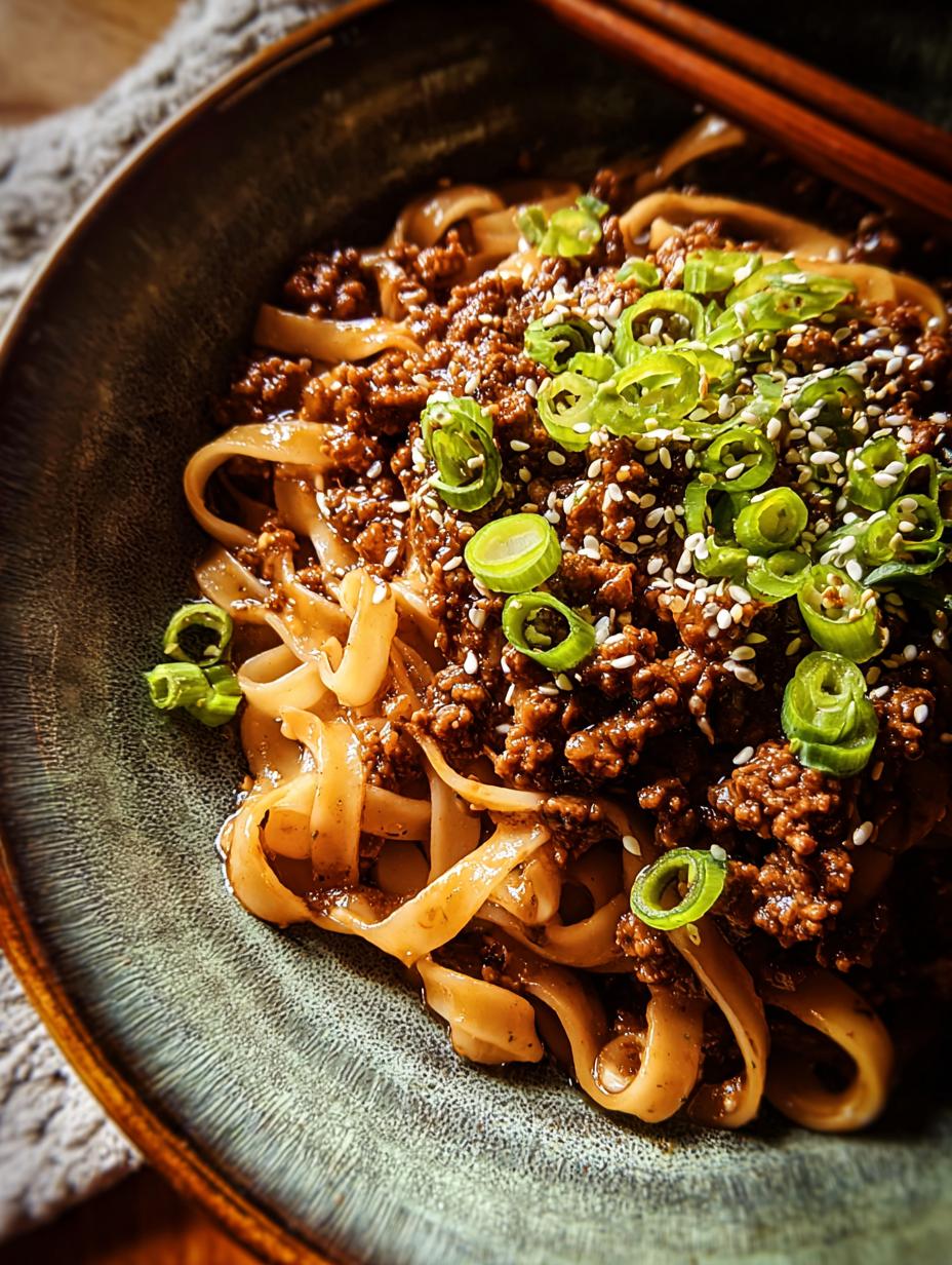 Mongolian Ground Beef Noodles