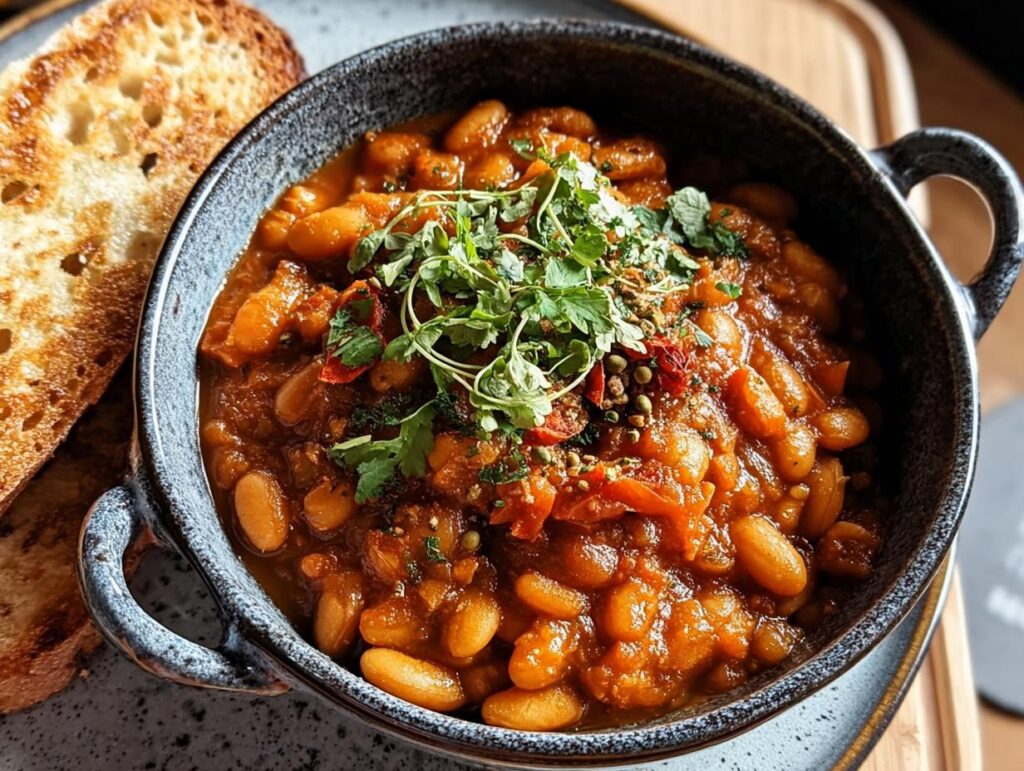 Moroccan Stewed White Beans