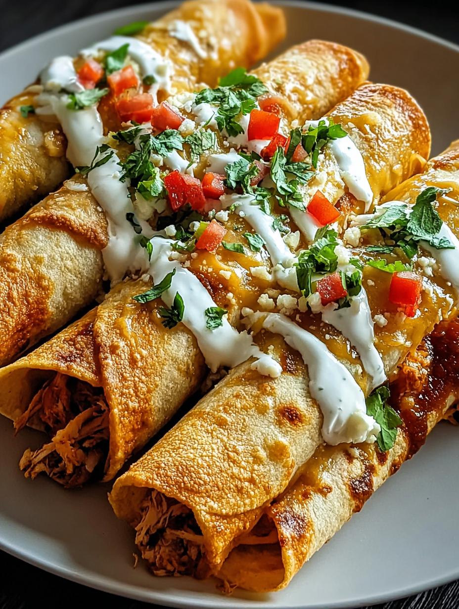 Oven Baked Chicken Taquitos
