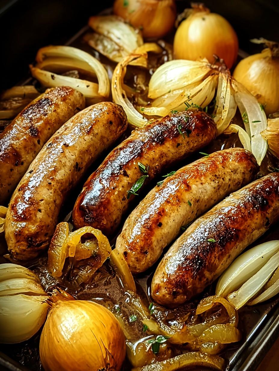 Oven Braised Beer Brats: 4 amazing juicy tips - Oven Braised Beer Brats - additional detail