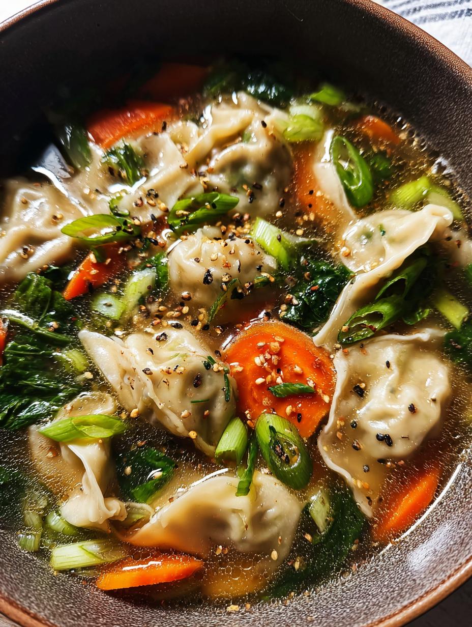 Potsticker Soup: 1 Amazing Bowl of Comfort - Potsticker Soup - additional detail