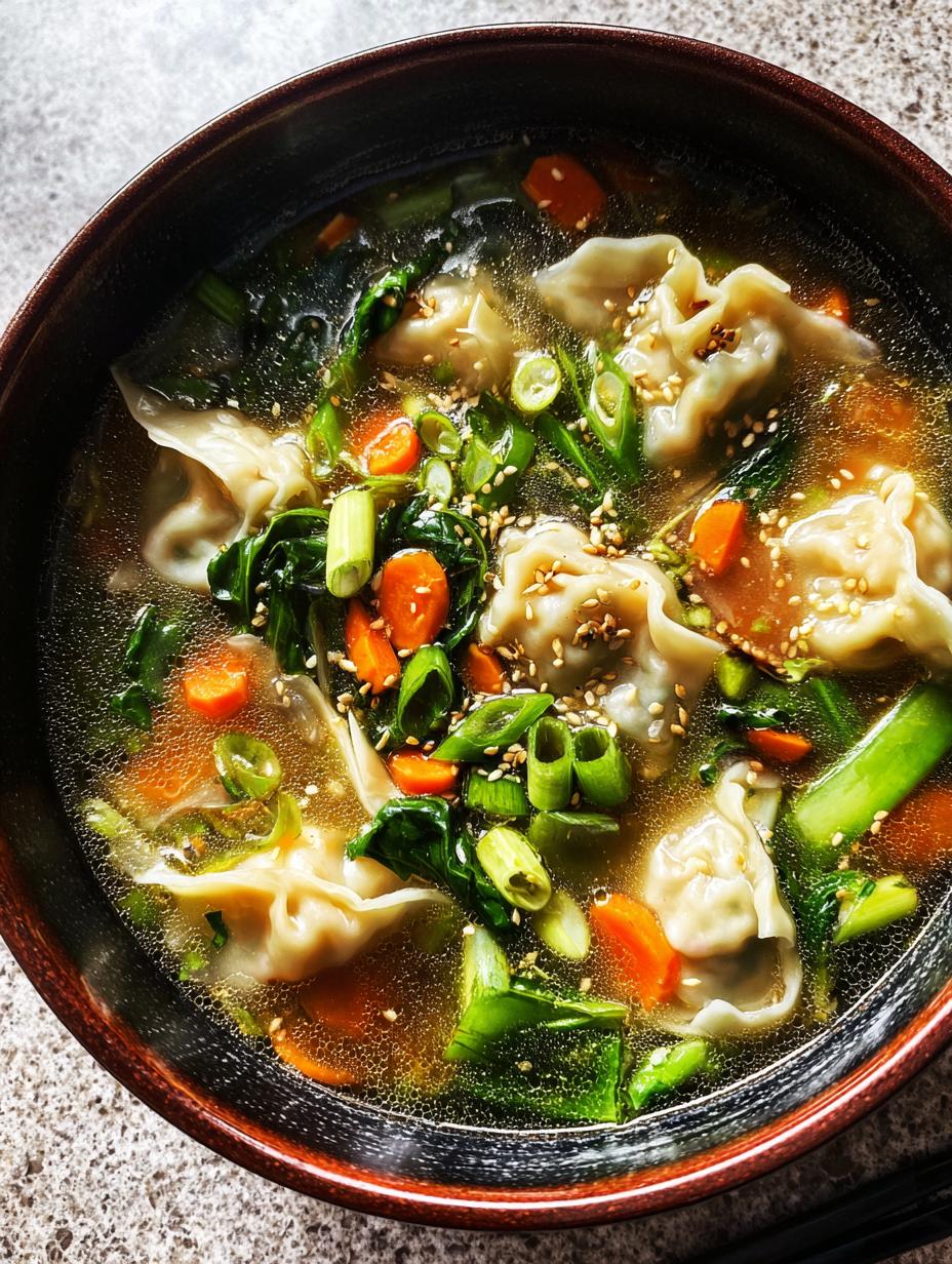 Potsticker Soup: 1 Amazing Bowl of Comfort - Potsticker Soup - additional detail