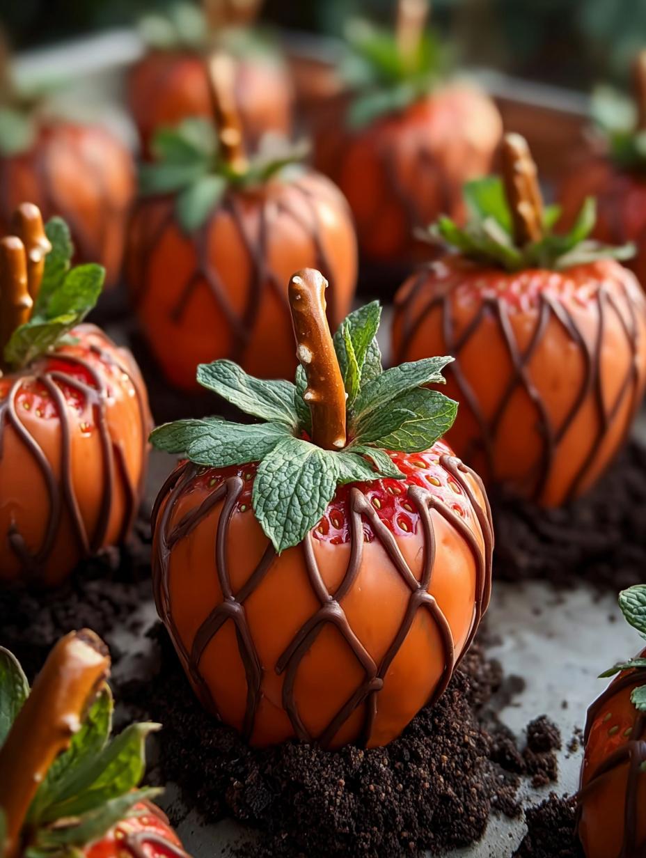 Pumpkin Patch Strawberries Fall - finished strawberries arranged on a platter