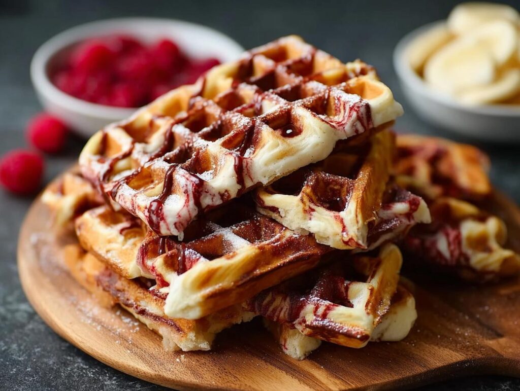 Red Velvet Marble Waffles