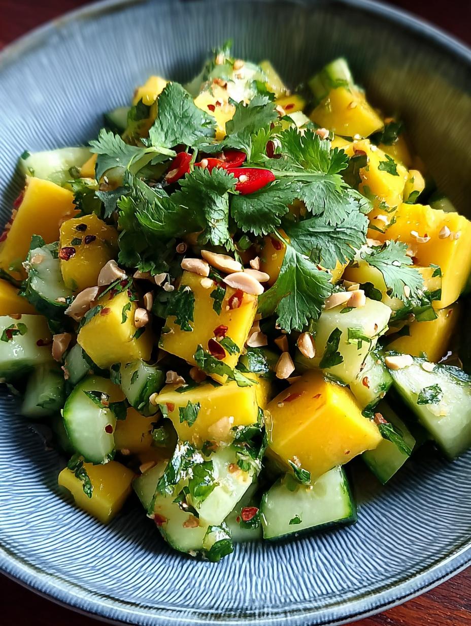 Refreshing Thai Mango Cucumber: 10 Minutes to Bliss - Refreshing Thai Mango Cucumber - main visual representation